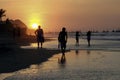 Mancora beach and Sunset Royalty Free Stock Photo