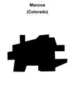 Mancos outline map Royalty Free Stock Photo
