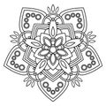 Black and white mandala vector isolated on white Royalty Free Stock Photo