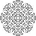 Mandala, scribble drawing doodle, vector drawing of weird shapes for coloring book