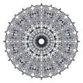 Abstract islamic mandala geometric vector background design with elegant round medallion persian line art