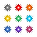 Mandala abstract icon isolated on white background. Set icons colorful Royalty Free Stock Photo