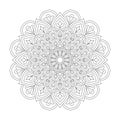 Mandala Affirmations adult coloring book page for kdp book interior Royalty Free Stock Photo