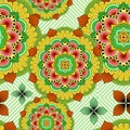 Mandala African Zen Floral Ethnic Art Textile Seamless Pattern Vector Design