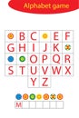 Mandala alphabet game for children, make a word, preschool worksheet activity for kids, educational spelling scramble