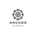 Mandala anchor logo design inspiration, mature logo concept