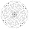 Mandala antistress. Beautiful doodle mandala. Ethnic decorative elements. Islam, Arabic, Indian, ottoman motifs.