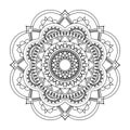 Mandala. Antistress coloring book. Template for mehendi. Oriental drawing. Vector illustration. Isolated on a white background