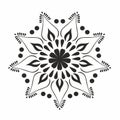 Mandala art black and white pattern Vector Decorative round ornaments Royalty Free Stock Photo