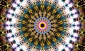 Mandala Art with a colorful star-shaped core Royalty Free Stock Photo