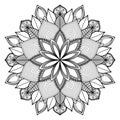 Mandala art illustration design on white