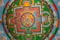 Mandala art in monastery