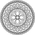 Mandala art therapy coloring page