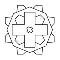 Mandala - Blank Symmetric Polygon 2D Shape Pattern
