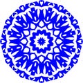 mandala blue colour flour and chakra