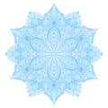 Mandala. Blue indian floral ornament