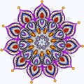 Mandala brooch jewelry, design element.