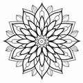 Elegant Flower Mandala Pattern: Printable Inspired By Jzef Mehoffer And Ephraim Moses Lilien