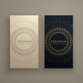 Mandala card or banners in premium golden style