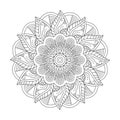 Mandala Celestial Convergence coloring book page for kdp book interior