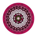 Mandala in cherry clolors. Vector illustration