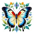 Mandala circle butterfly insect art brilliant natural beauty