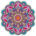 Mandala, circle decorative spiritual indian symbol of lotus flower