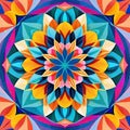 Mandala circle nature abstract geometric floral petal explosion Royalty Free Stock Photo