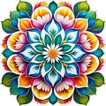 Mandala circle nature art flower blossom display