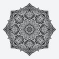 Mandala. circular monochrome pattern