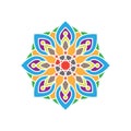 Mandala color vector design template illustration Royalty Free Stock Photo