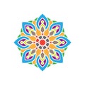 Mandala color vector design template illustration Royalty Free Stock Photo