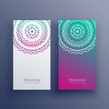 Mandala colorful card banner design