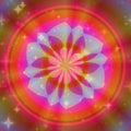Mandala colorful texture with lighting