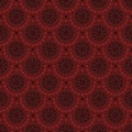 Hand drawn background with decorative elements brown, red and brown colors