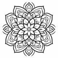 Unique Mandala Coloring Page With Symmetrical Design