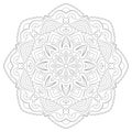 Mandala for coloring book page for kids and adults.