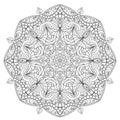 Mandala for coloring book page