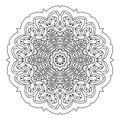 Mandala Coloring book template. wallpaper design, lace pattern and tattoo. decoration for interior design. Vector