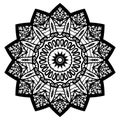 Mandala Coloring book template. wallpaper design, lace pattern and tattoo. decoration for interior design. Vector