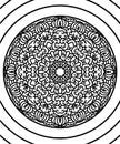 Mandala coloring book for vacation. Floral patterns.