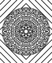 Mandala coloring book for vacation. Floral patterns.