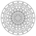 Mandala. Coloring page. Vector illustration.