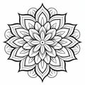 Intricate Flower Coloring Sheet With Bold Yet Graceful Art Deco Sensibilities