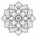 Free Flower Mandala Coloring Page - Tattoo-inspired Ornate Design