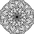 Mandala coloring page for kids and adults. Vector illustration.