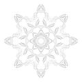 Mandala. Coloring page. Monochrome oriental pattern.