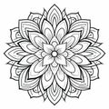 Mandala Flower Coloring Page With Intricate Patterns