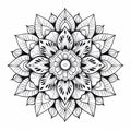 Black And White Mandala: Intricate Line Drawing Coloring Page