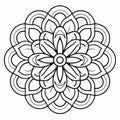 Symmetric Mandala Coloring Page With Beautiful Floral Designs